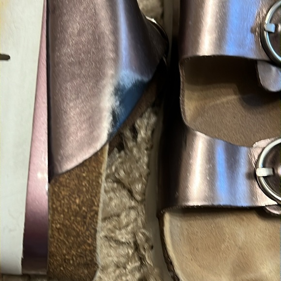 MEPHISTO Buckle Sandals Metallic Rose Gold Size 38 | 8 - Picture 11 of 15